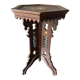 Antique Ottoman Turkish table with inlays and intricate carvings