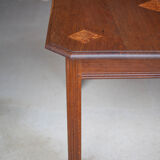 Square wooden art-deco table