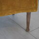 Yellow velvet padded toad armchair