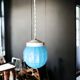 Small Art Deco blue Ceiling Lamp, 1940s