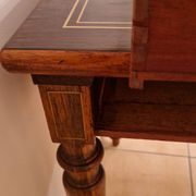 Restored antique Louis XVI style desk with a 19th-century leather top.