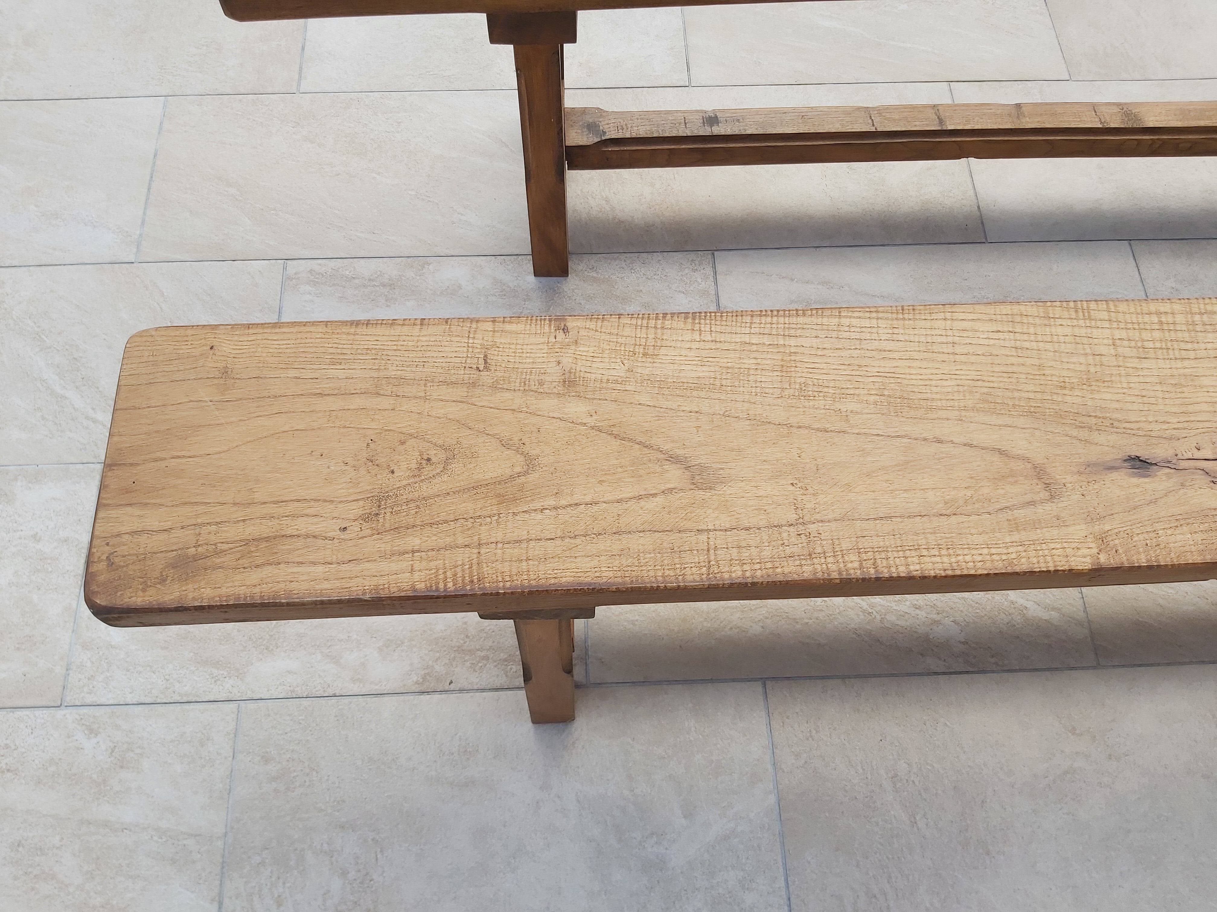 Paire de bancs de ferme 2m50