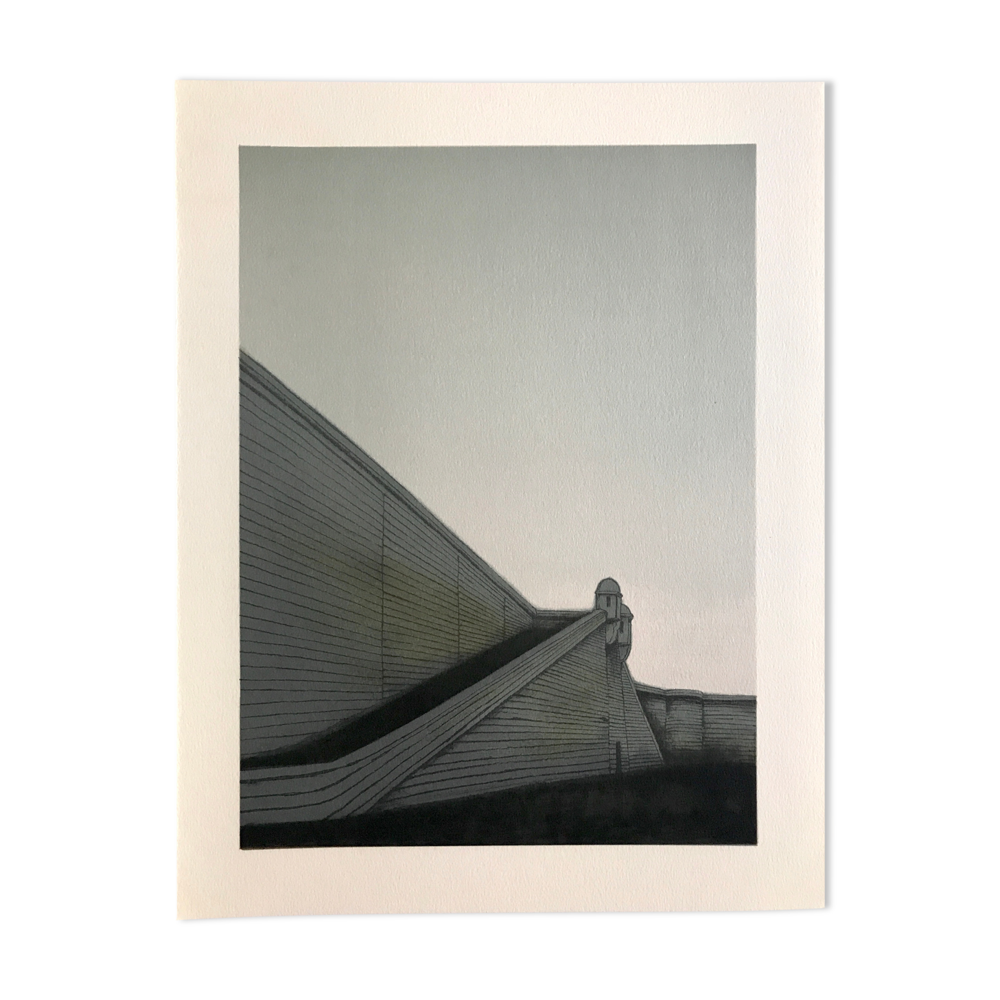 Original lithograph by Alain LE FOLL, Fortifications, 1978