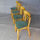4 baumann chairs 1960 wooden bistro "linoleum"