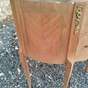 Antique Louis XVI style commode with marble top.