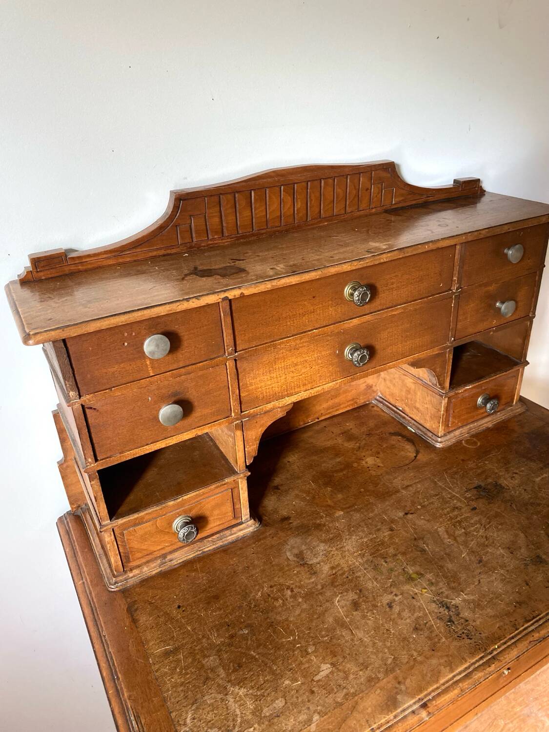 Antique solid wood desk/secretary