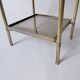 saddle table in brass smoked glass mirror old vintage Jansen house