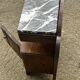 Art Deco bedside table in oak and marble