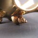 Empty pocket vintage ring cup in solid brass shell tripod 1970