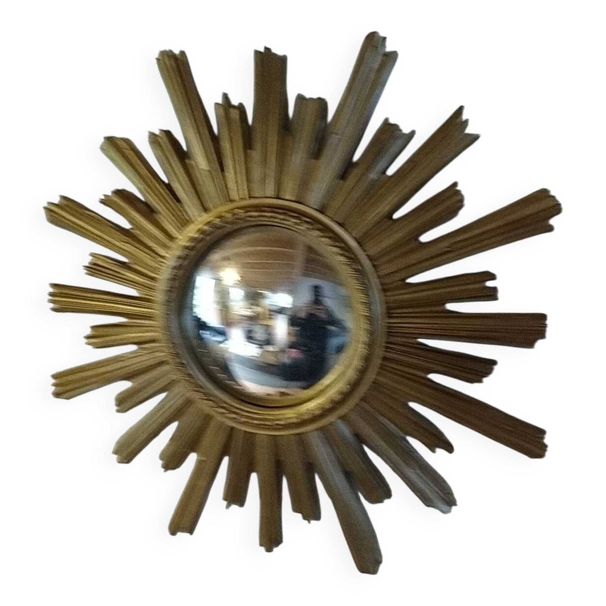 Sun mirror from the 50s/60s. Witch's Eye. 60 cm.