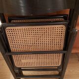 Pair of folding chairs in 70s canage