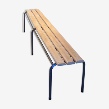 Schoolboy vintage wood and metal bench