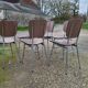 Lot de 6 chaises en formica vintage imitation bois