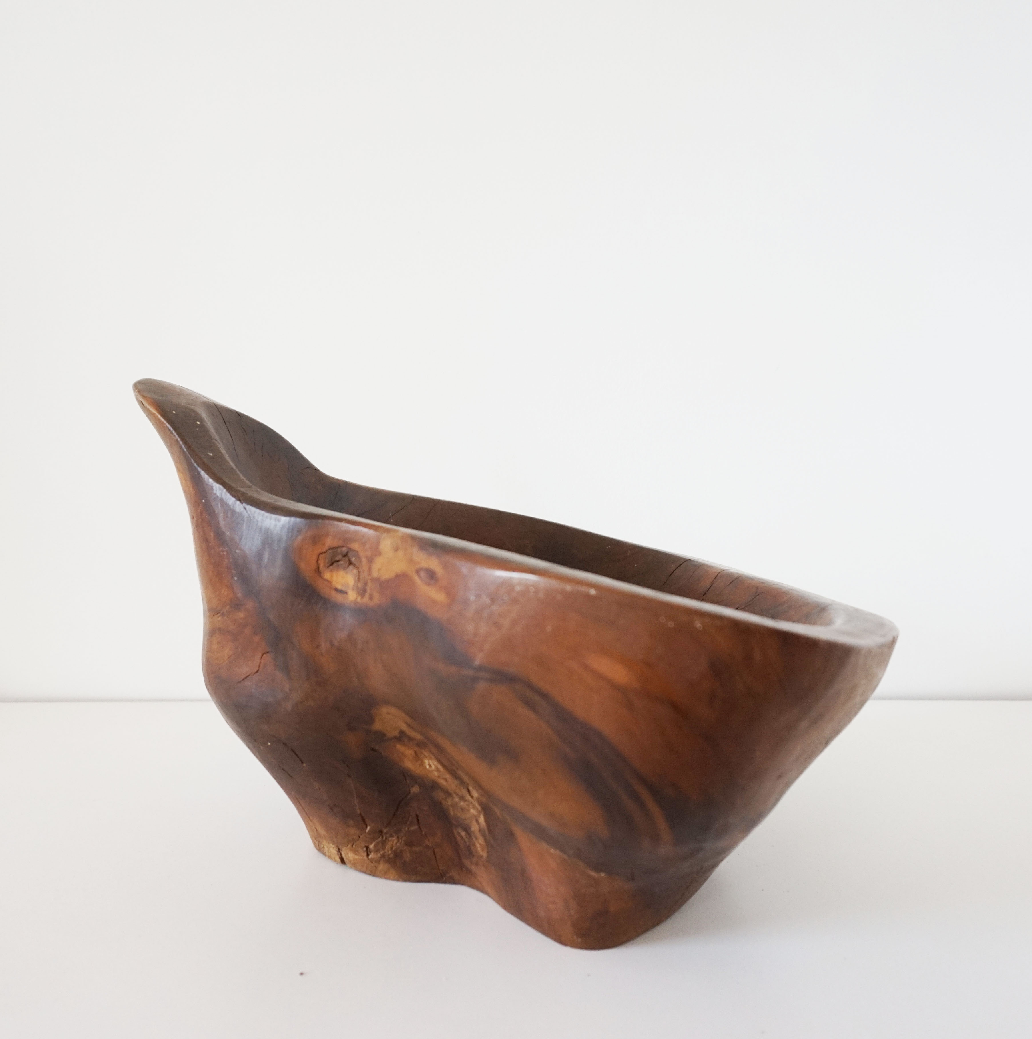 Brutalist solid wood dish