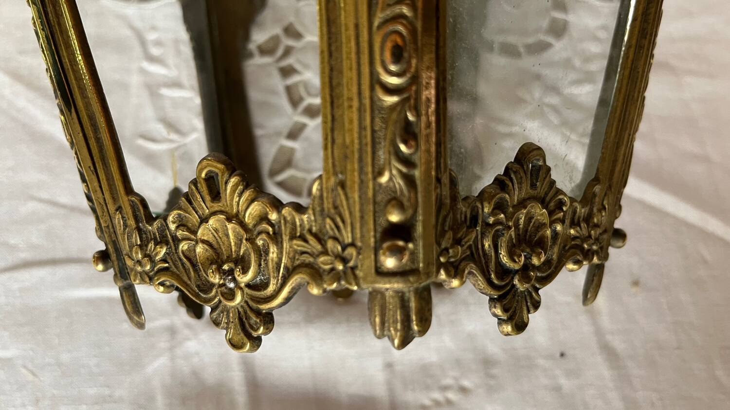 Vintage brass lantern pendant