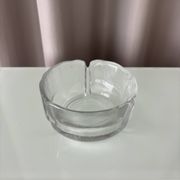 Vintage Scandinavian Textured Glass Ashtray | Organic Design | 1970s