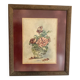 Aquarelle ancienne bouquet de roses