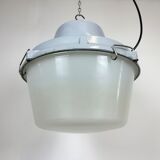 Grey Industrial Cast Aluminium Pendant Lamp, 1980s
