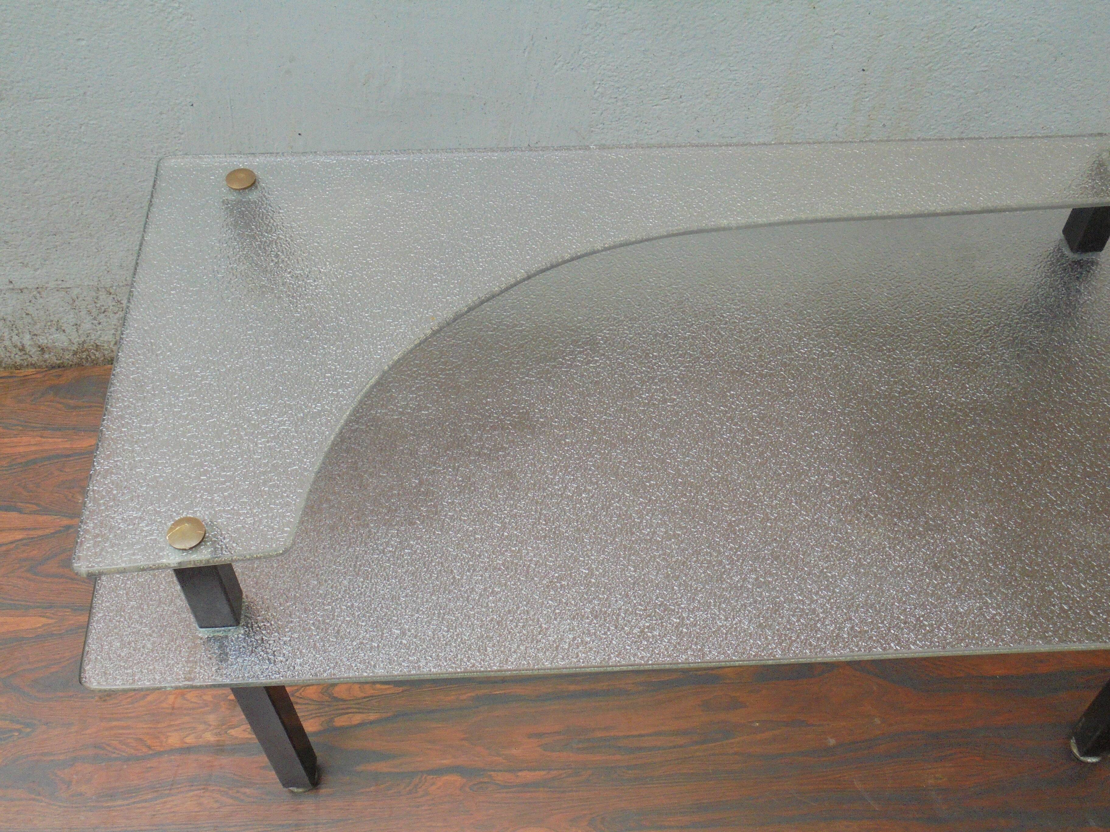 Coffee table in glass from the 1950s