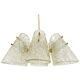 J.T. Kalmar Lustre in Brass, with Textured Glass Shade in Cone Shape, Austria, 1950