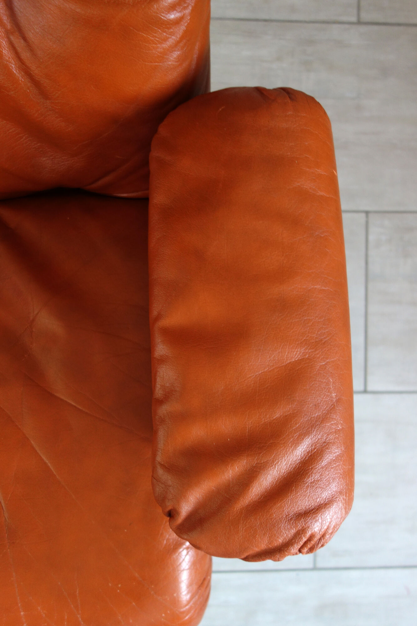 Leather armchair G Mobel, Sweden 60s