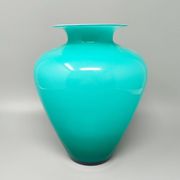 1970s Exquisite Murano Glass Aquamarine Vase by Ca' dei Vetrai