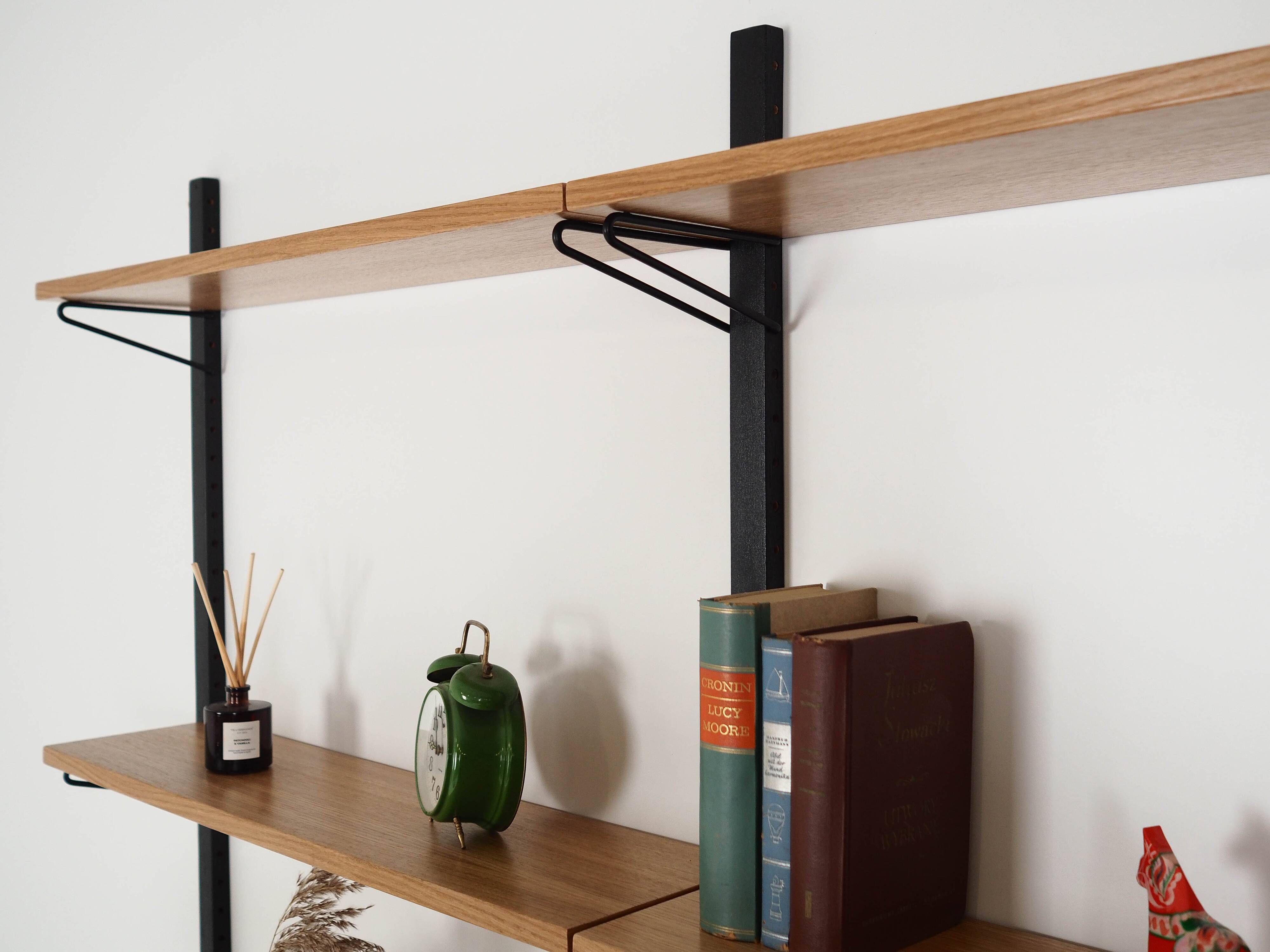 Oak shelving unit, Danish design, 1970s, production: Denmark