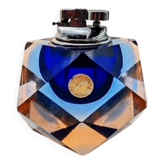 Superbe briquet de table en verre de Murano des années 1960 par Flavio Poli pour Seguso.