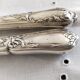 Set of 2 vintage knives, steel blade and silver handle
