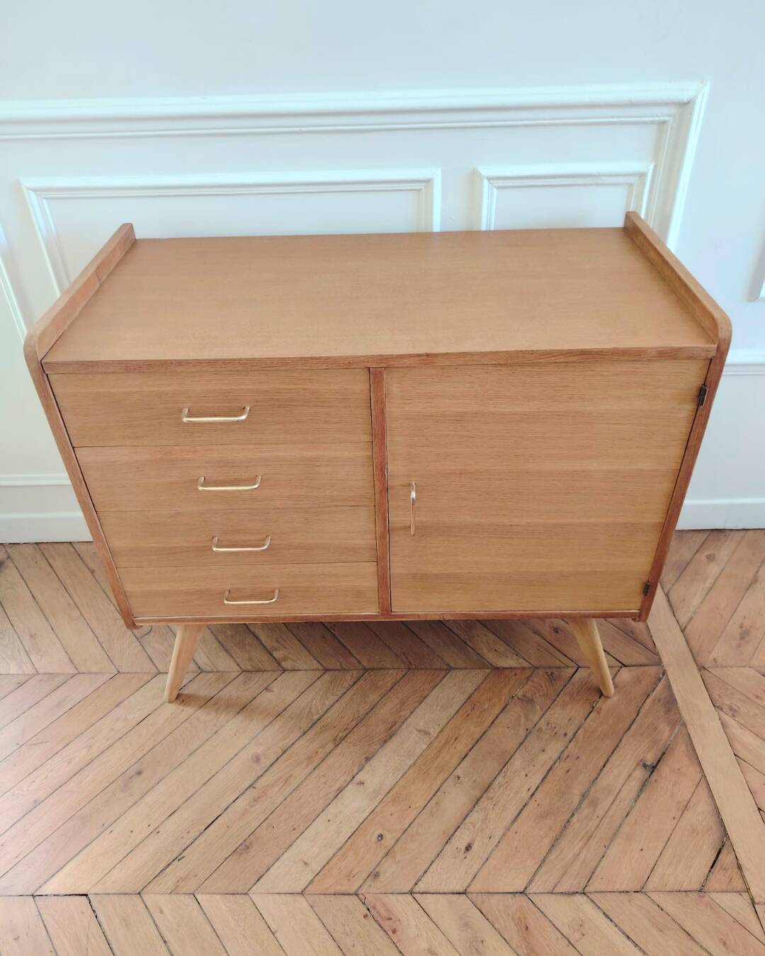 Renovated vintage sideboard, Scandinavian style, 1960s