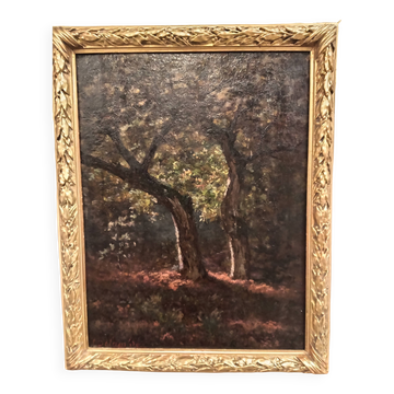 19th century chiaroscuro clearing painting by Pierre Delambre