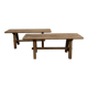 Pair of small solid oak benches - 1950s