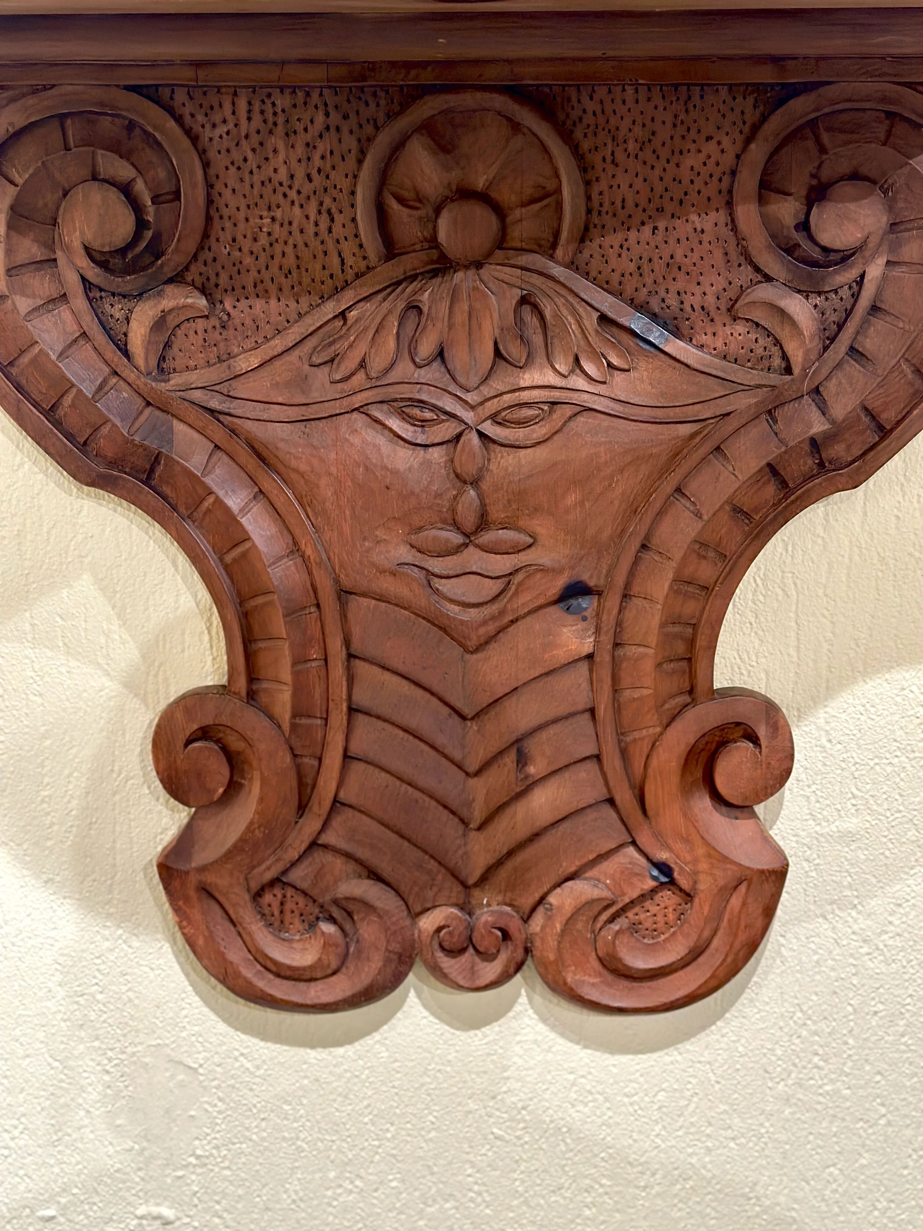Hand-Carved Mirror & Console Set, Italy 1930’s