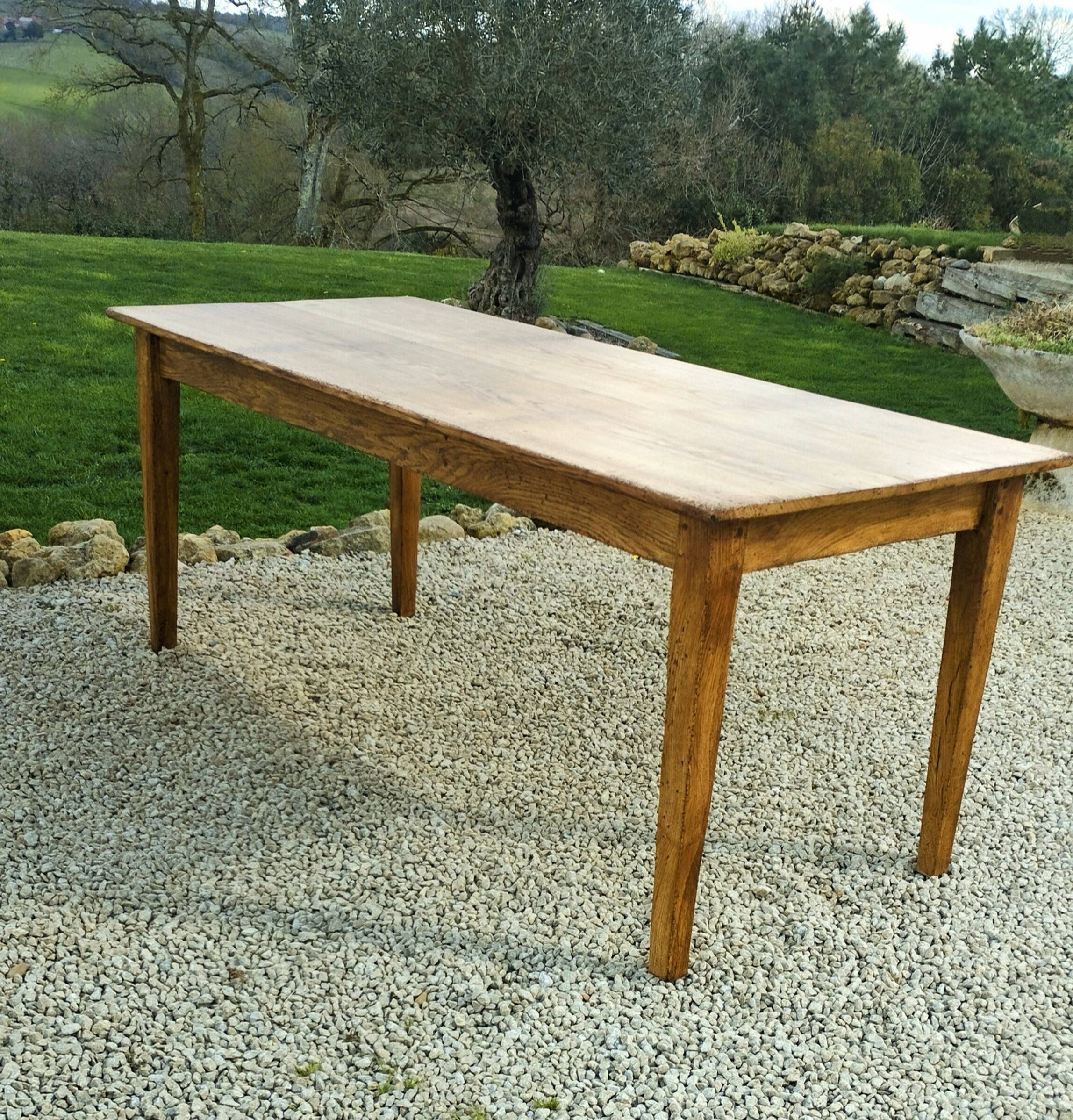 Table ferme chêne massif 80x185