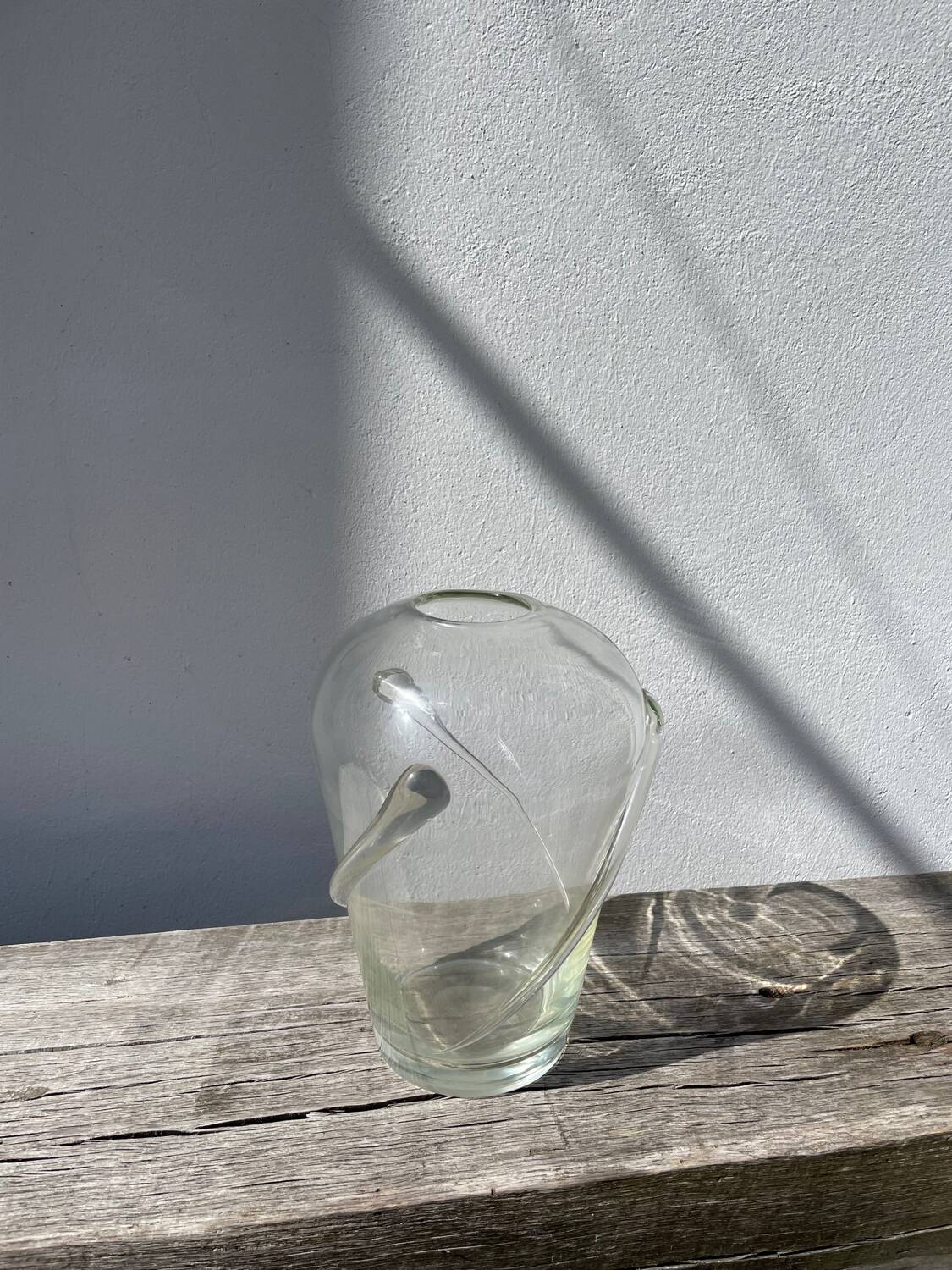 Murano transparent glass vase
