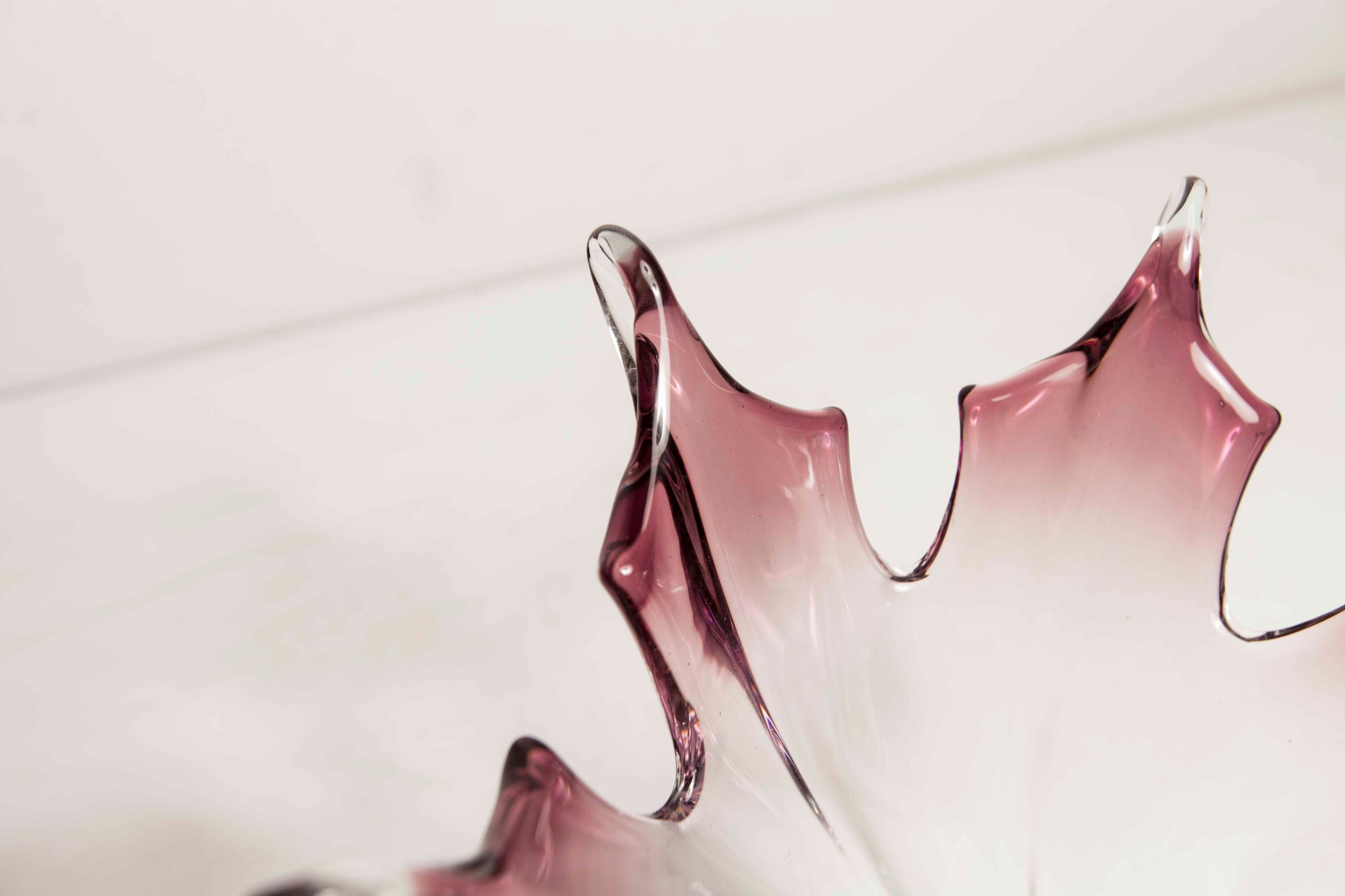 Vase in Murano glass by Fratelli Toso H 27.5cm