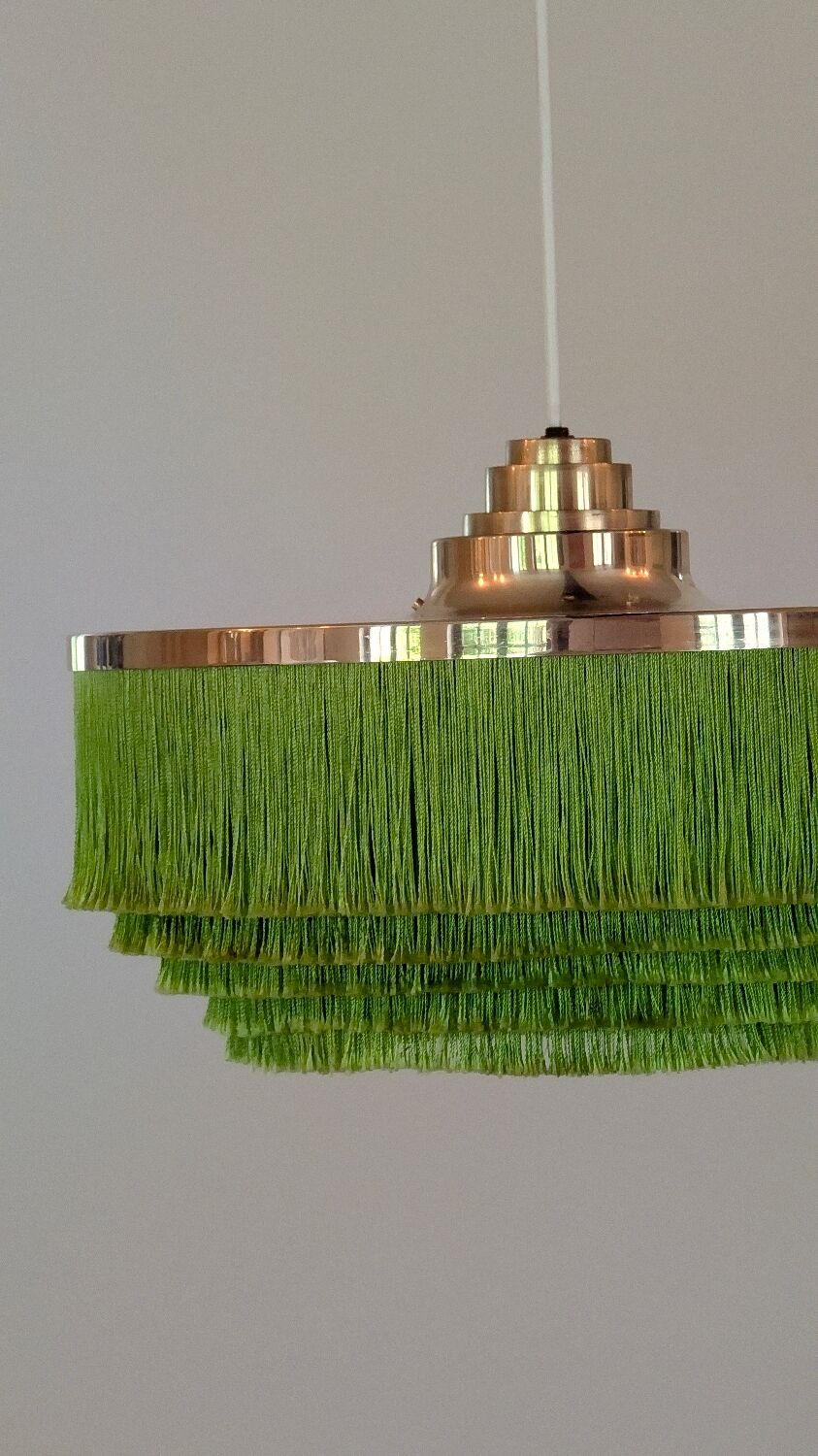 Superb brass fringed pendant light T-603 Hans Agne Jakobsson