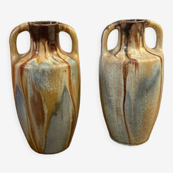 Pair of stoneware vases