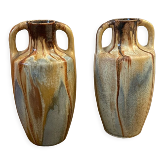 Pair of stoneware vases