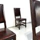 Vintage Handmade French Chairs in Leather & Oak, 1970s.