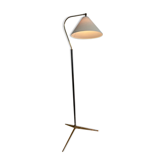 Vintage brass and metal floor lamp