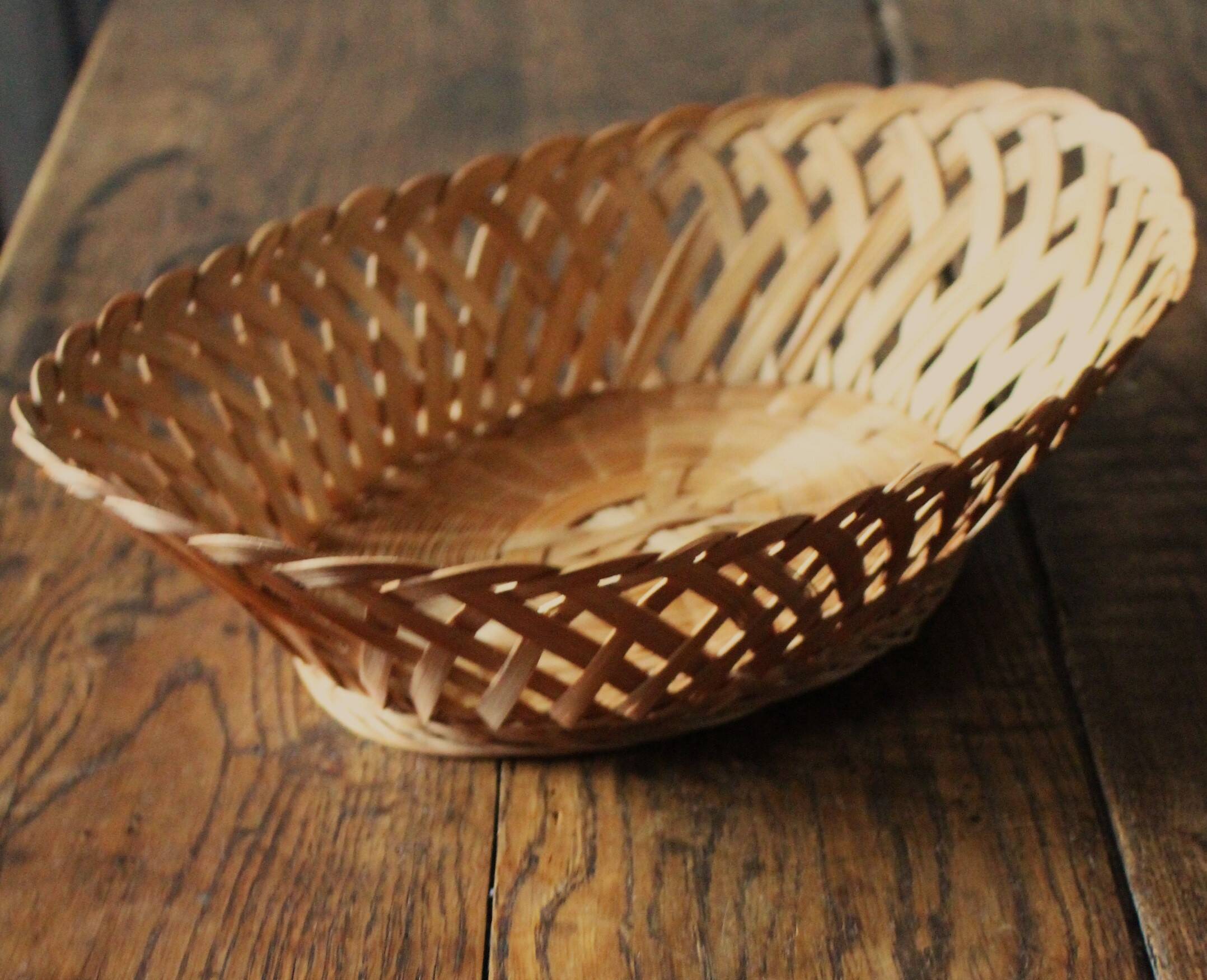 Vintage oval openwork basket