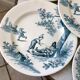 Set of 6 flat plates Iron Earth model "Garde Champêtre" late nineteenth