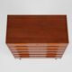Midcentury Danish chest of 6 drawers in teak 1960s - long drawer handle with 2 handles