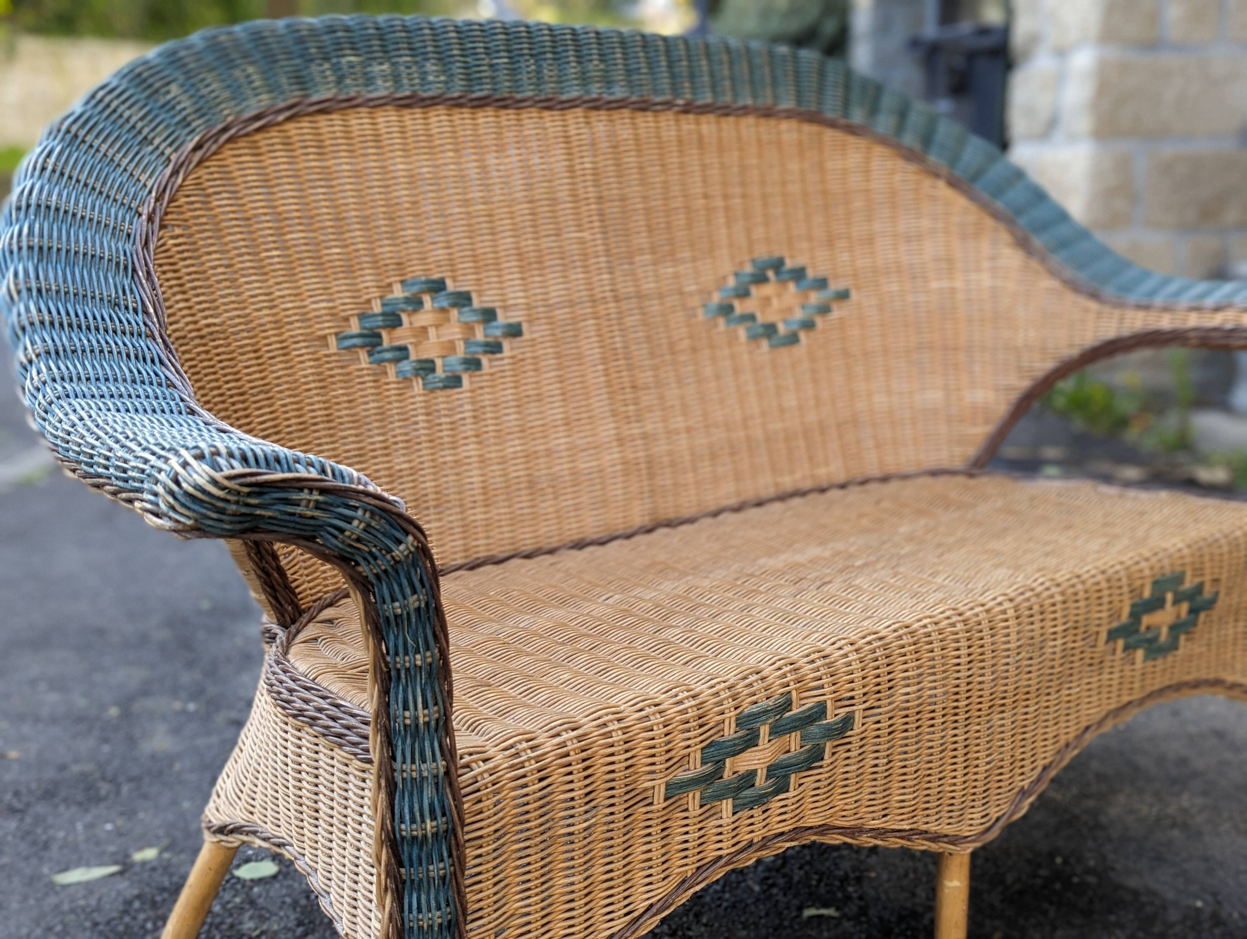 Rattan bench