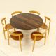 Heart dining set, designed by Hans Wegner for Fitz Hansen,  Denmark 1960s