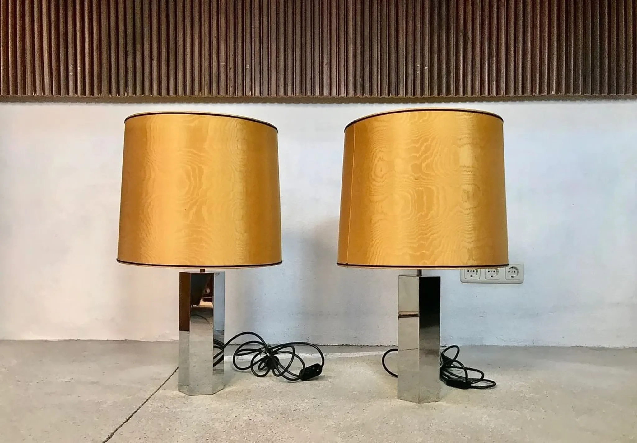 Sculptural Chromed Table Lamps by Ingo Maurer for Design M, 1960s, Set of 2