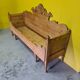 Antique Swedish Pine Kitchen Bench. Second half 19th century,