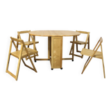 Set Tavolo E Sedie Richiudibile Design Scandinavo Anni 80 Modernariato