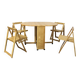 Ensemble Table et Chaises Pliantes Design Scandinave Années 80 Modernisme